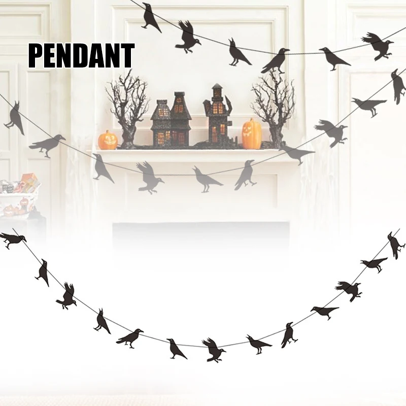 Newly Halloween Crow Banner Scary Holiday Props Creative Party Hanging Ornament for Home Living Room Garden Decoration
Newly Halloween Crow Banner Scary Holiday Props Creative Party Hanging Ornament for Home Living Room Garden Decoration