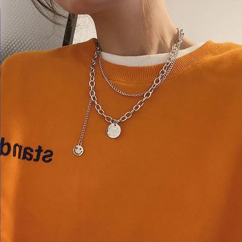 Trendy Smiling Face Pendant Thick Chain Multi-layer Necklace for Women & Men BohemianSweater Chain Necklace Party Jewelry
Trendy Smiling Face Pendant Thick Chain Multi-layer Necklace for Women & Men BohemianSweater Chain Necklace Party Jewelry