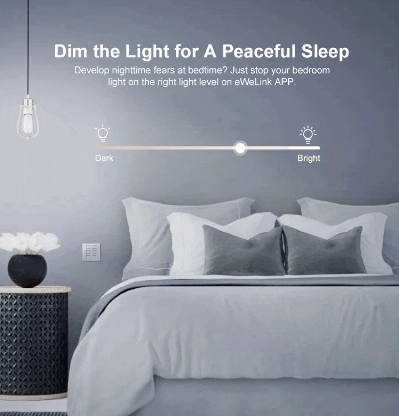 SONOFF D1 WiFi dimmer switch smart light switch dimming work with Amazon Alexa Google house Dimmable APP Voice Remote Control
SONOFF D1 WiFi dimmer switch smart light switch dimming work with Amazon Alexa Google house Dimmable APP Voice Remote Control
