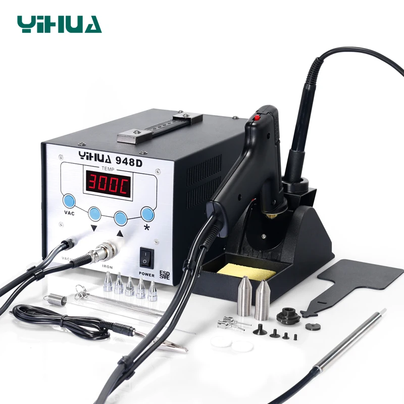 YIHUA 948D паяльная станция, высокочастотный всасывающий пистолет с ручкой 3 в 1, паяльная станция BGA, бесплатная доставка
YIHUA 948D паяльная станция, высокочастотный всасывающий пистолет с ручкой 3 в 1, паяльная станция BGA, бесплатная доставка