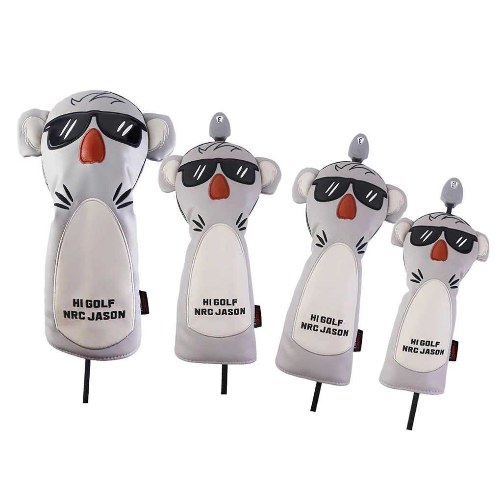 3pcs/4pcs Golf Wood Head Cover Creative koala PU Leather No. 1 3 5 UT Driver Headcover Club Protective Sleeves
3pcs/4pcs Golf Wood Head Cover Creative koala PU Leather No. 1 3 5 UT Driver Headcover Club Protective Sleeves