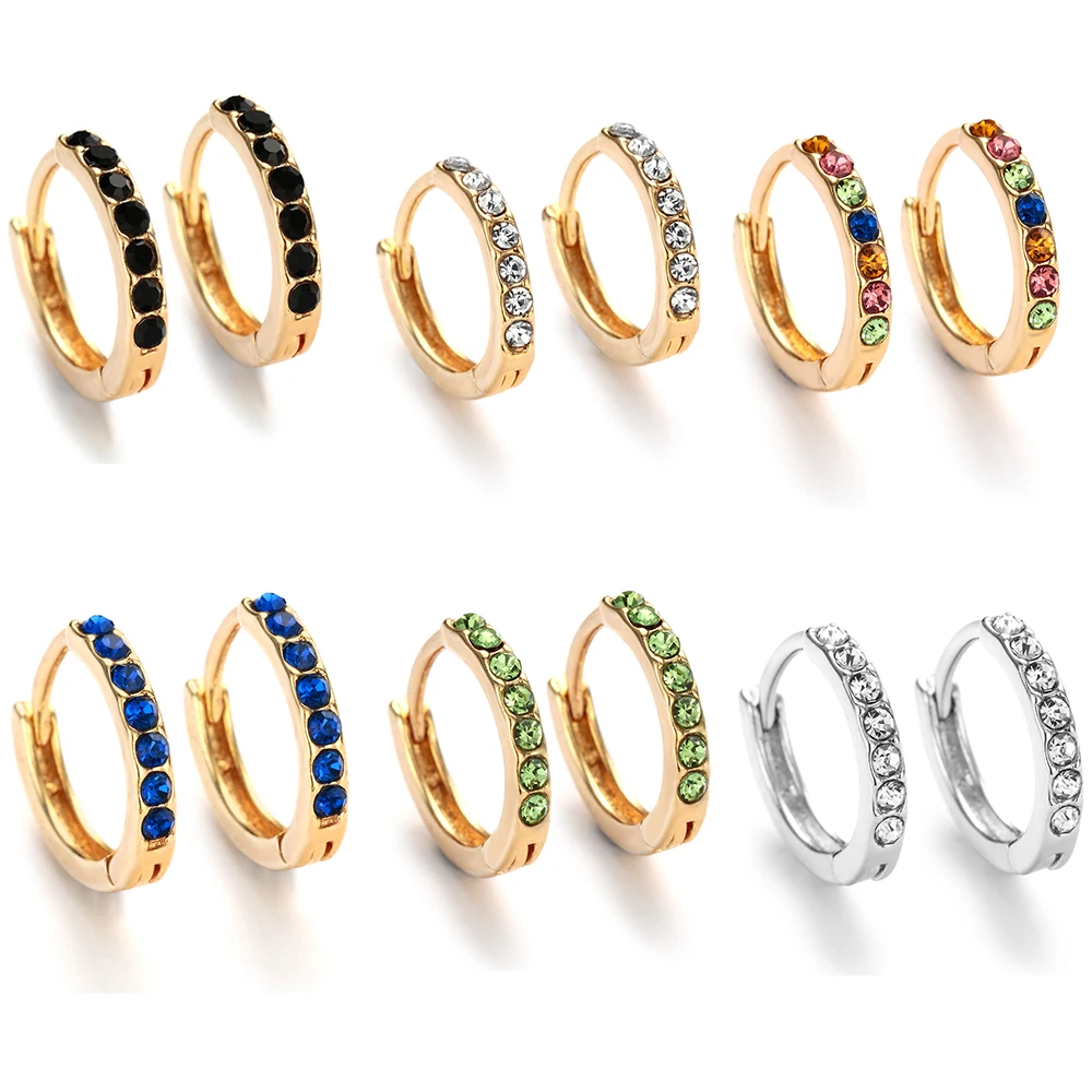 Fashion Multicolor CZ Cartilage Earrings Gold Color Small Huggie Hoop Earrings for Women Boho Classic Ear Piercing Jewelry Gift
Fashion Multicolor CZ Cartilage Earrings Gold Color Small Huggie Hoop Earrings for Women Boho Classic Ear Piercing Jewelry Gift