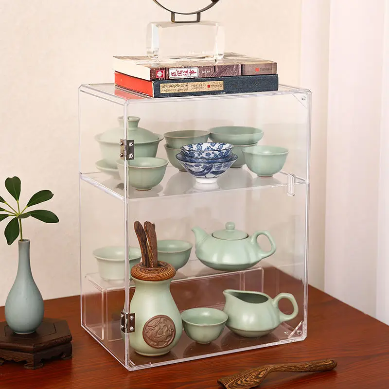 Desktop Tea Cup Storage Rack Multi-layer Doll Toy Collection Display Box Dust-proof Household Tea Set Kitchen Cup Storage Box
Desktop Tea Cup Storage Rack Multi-layer Doll Toy Collection Display Box Dust-proof Household Tea Set Kitchen Cup Storage Box