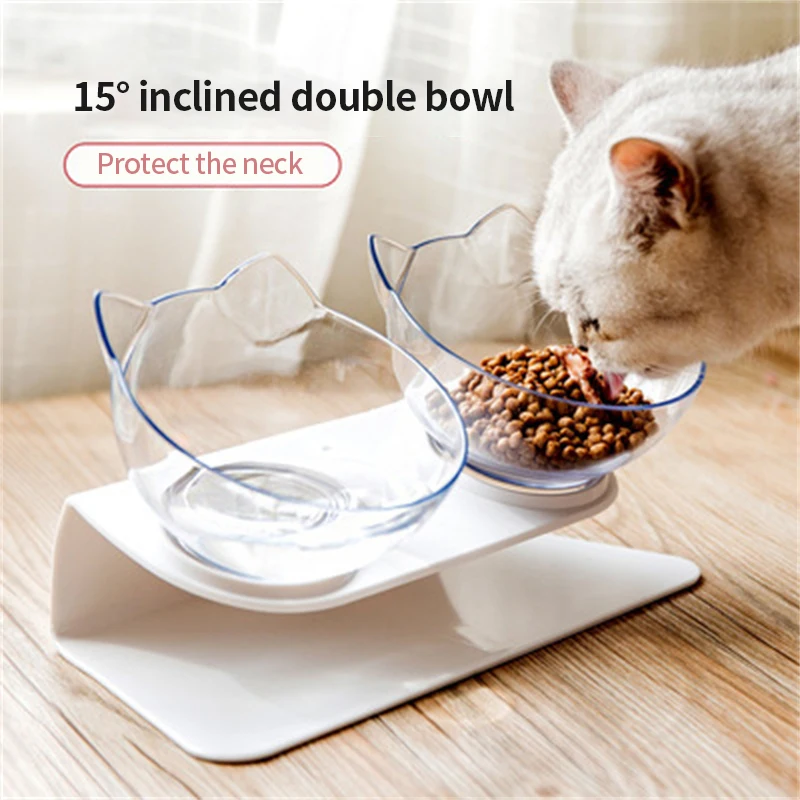 Double Bowl Oblique Mouth Drinker Bowl For Cat Accessories Supplies Tilted Neck Guard Cat Feeder Food Bowl
Double Bowl Oblique Mouth Drinker Bowl For Cat Accessories Supplies Tilted Neck Guard Cat Feeder Food Bowl