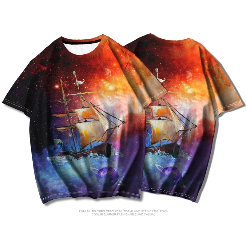 2021 Summer T-Shirt Sailing Pattern 3D Digital Print Male Loose Casual Fashion Short-Sleeve T-Shirt Beach Street Fashion Clothes
2021 Summer T-Shirt Sailing Pattern 3D Digital Print Male Loose Casual Fashion Short-Sleeve T-Shirt Beach Street Fashion Clothes
