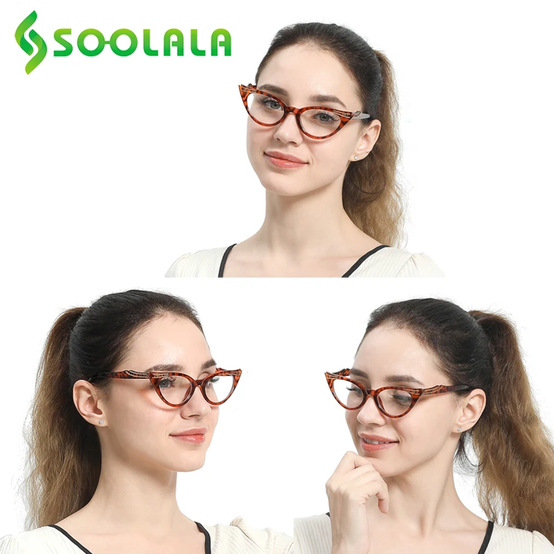 SOOLALA Cateyes Womens Reading Glasses Inspired Vintage Cat Eye Reading Glasses with Rhinestones +1.0 1.5 2.0 2.5 3.0 3.5
SOOLALA Cateyes Womens Reading Glasses Inspired Vintage Cat Eye Reading Glasses with Rhinestones +1.0 1.5 2.0 2.5 3.0 3.5