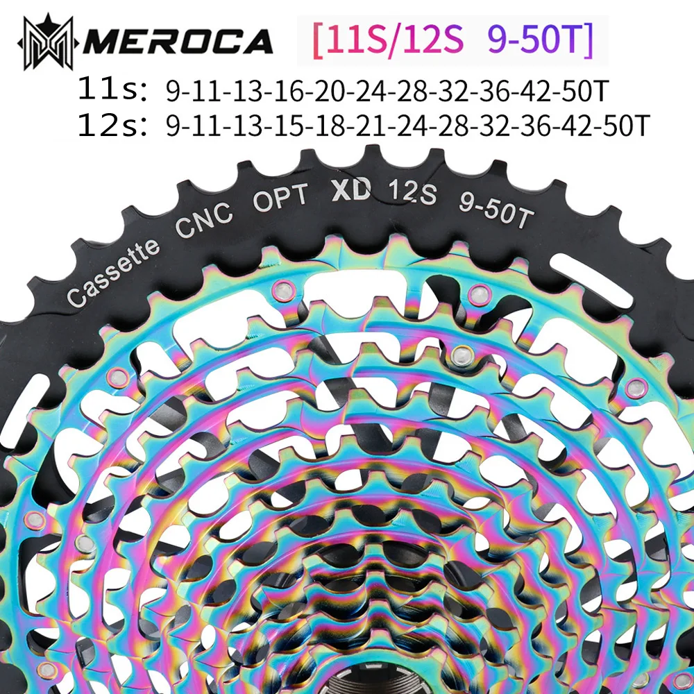 MEROCA Rainbow Hollow 11/12 Speed Bicycle Freewheel Bike 9-50T XD Flywheel High Strength Stainless Alloy
MEROCA Rainbow Hollow 11/12 Speed Bicycle Freewheel Bike 9-50T XD Flywheel High Strength Stainless Alloy