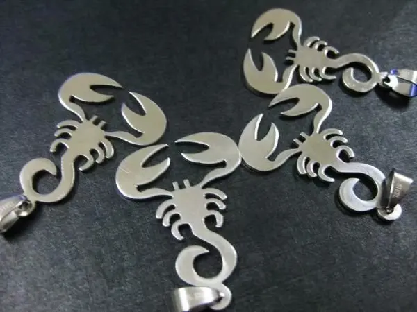 10 шт., подвеска в виде скорпиона из нержавеющей стали 
10 шт., подвеска в виде скорпиона из нержавеющей стали