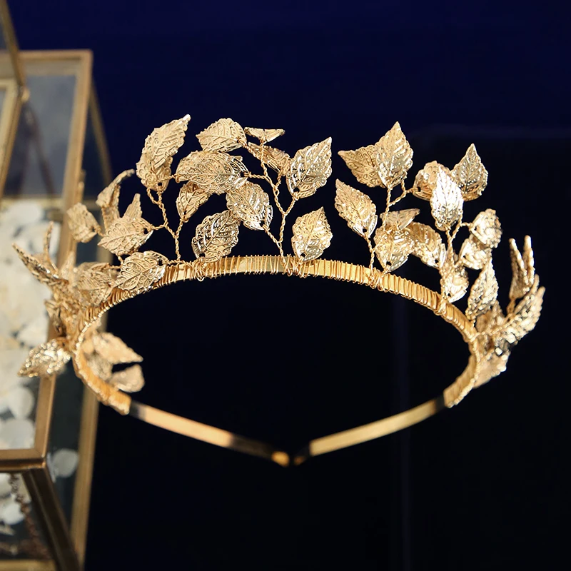 Bavoen Великолепный ручной жемчуг золото Hairbands Кристалл невесты тиара Банданы для