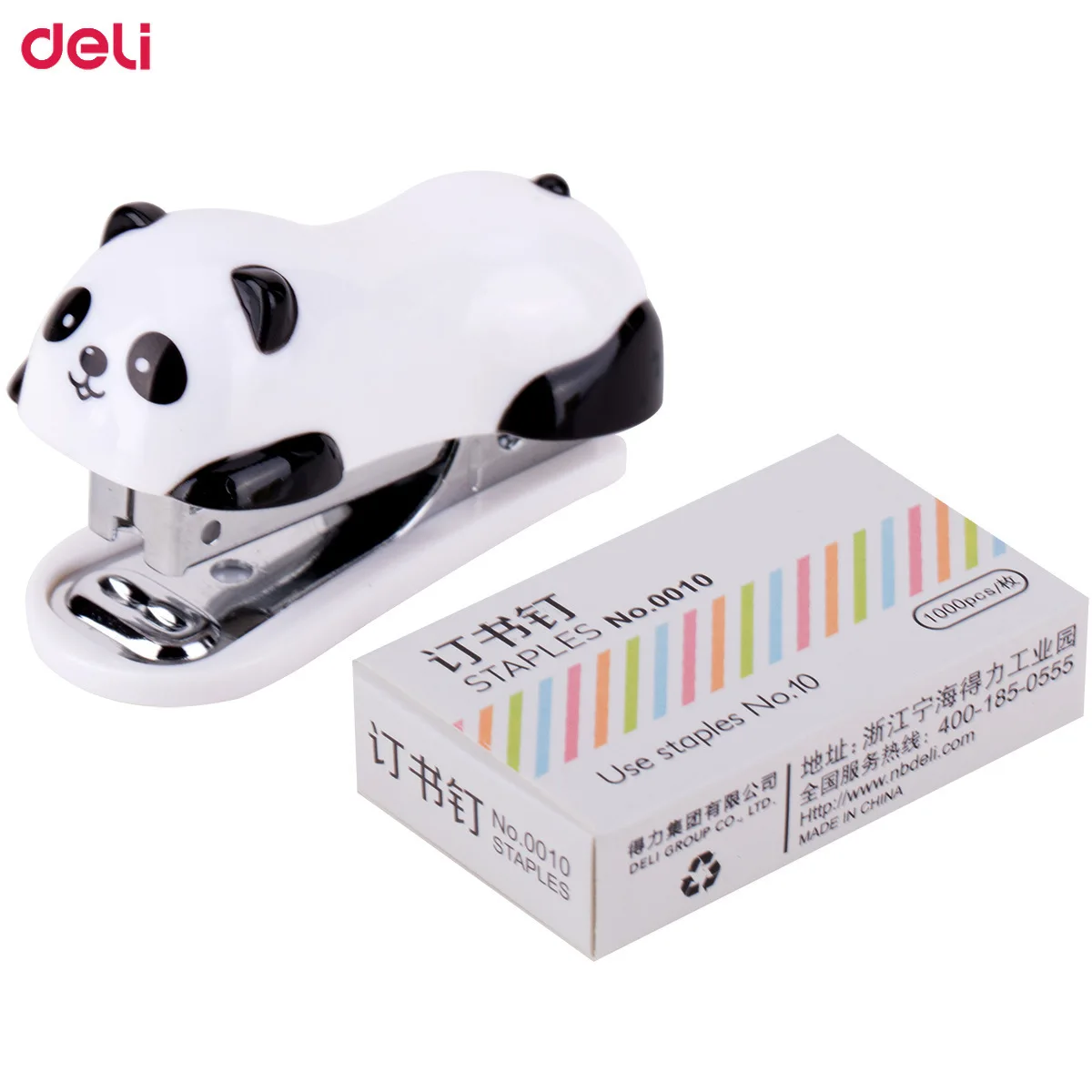 Deli Fashion Stapler Cute Pandas Mini Stapler with Staples Set Kawaii Stationary Paper Staple for School Office Supplies Gift
Deli Fashion Stapler Cute Pandas Mini Stapler with Staples Set Kawaii Stationary Paper Staple for School Office Supplies Gift
