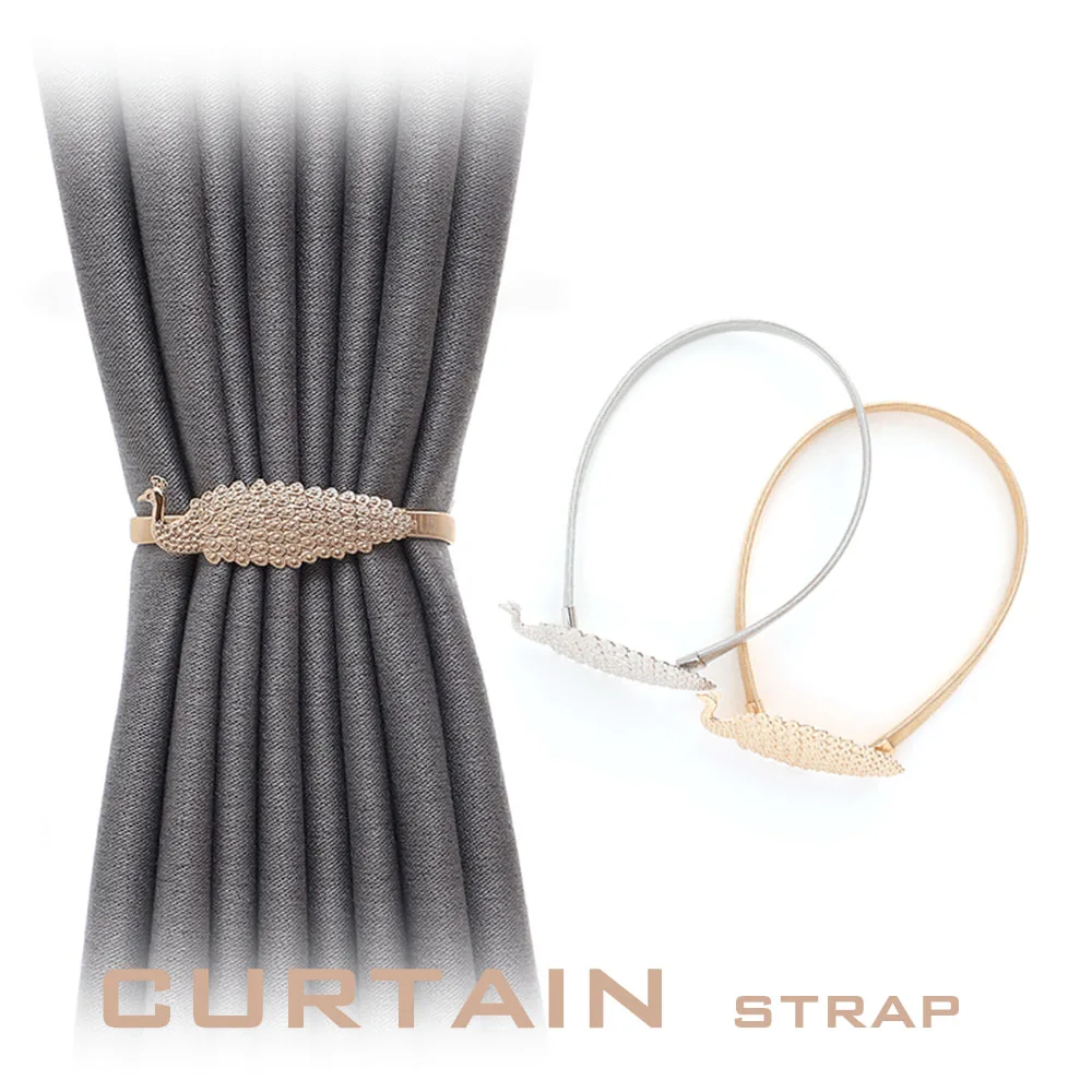 Peacock Metal Elastic Curtain Strap Phoenix Luxury Spring Belt Perforation-free Concealed Buckle Home Decoration Wholesale
Peacock Metal Elastic Curtain Strap Phoenix Luxury Spring Belt Perforation-free Concealed Buckle Home Decoration Wholesale