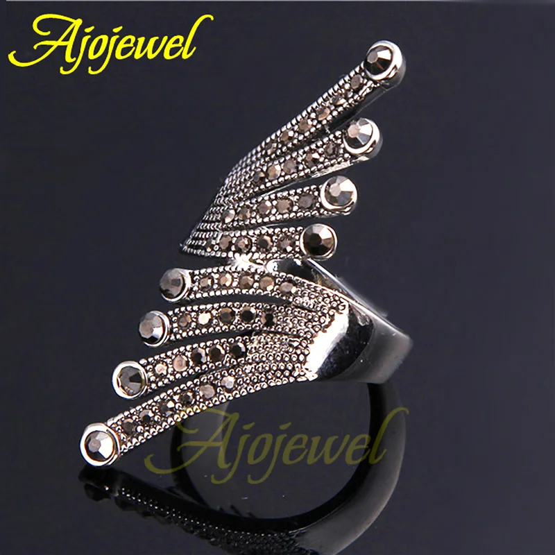 Ajojewel Brand Vintage Black Rhinestones Wing Women Ring Femininas Bijuterias Lembrancinhas De Casamento
Ajojewel Brand Vintage Black Rhinestones Wing Women Ring Femininas Bijuterias Lembrancinhas De Casamento