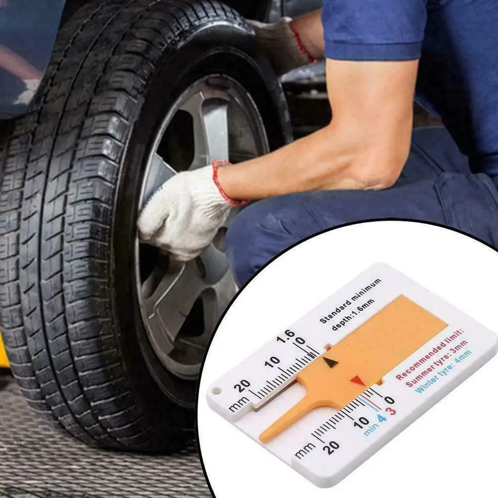 

0-20mm Auto Car Tyre Tread Depthometer Depth Indicator Tool Measure Supplies Measrement Van Wheel Gage Trailer Motorcycle G Y4V0