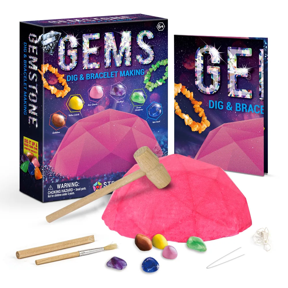 Gem Bracelets on Hand Set for Creativity for Girls Diy Beads Natrual Stone Dig Tool Games Girl 10 Years Children Learn Develop
Gem Bracelets on Hand Set for Creativity for Girls Diy Beads Natrual Stone Dig Tool Games Girl 10 Years Children Learn Develop