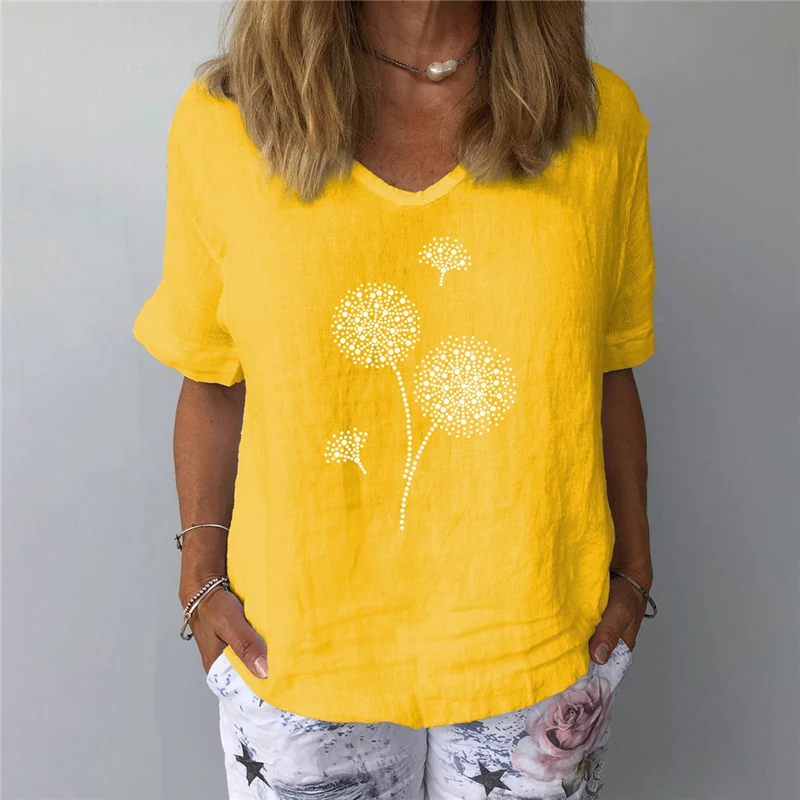 Women's Wear Short Sleeve Cotton Hemp Loose Leisure Pugong British Printed Top Pregnant Women's Clothing
Women's Wear Short Sleeve Cotton Hemp Loose Leisure Pugong British Printed Top Pregnant Women's Clothing