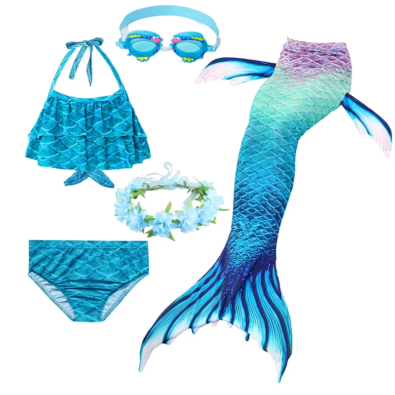 Girls Mermaid Tails with Fin Swimsuit Bikini Bathing Suit Dress Kids Carnival Party Swimming Summer Children Bikini Set 3-12T
Girls Mermaid Tails with Fin Swimsuit Bikini Bathing Suit Dress Kids Carnival Party Swimming Summer Children Bikini Set 3-12T