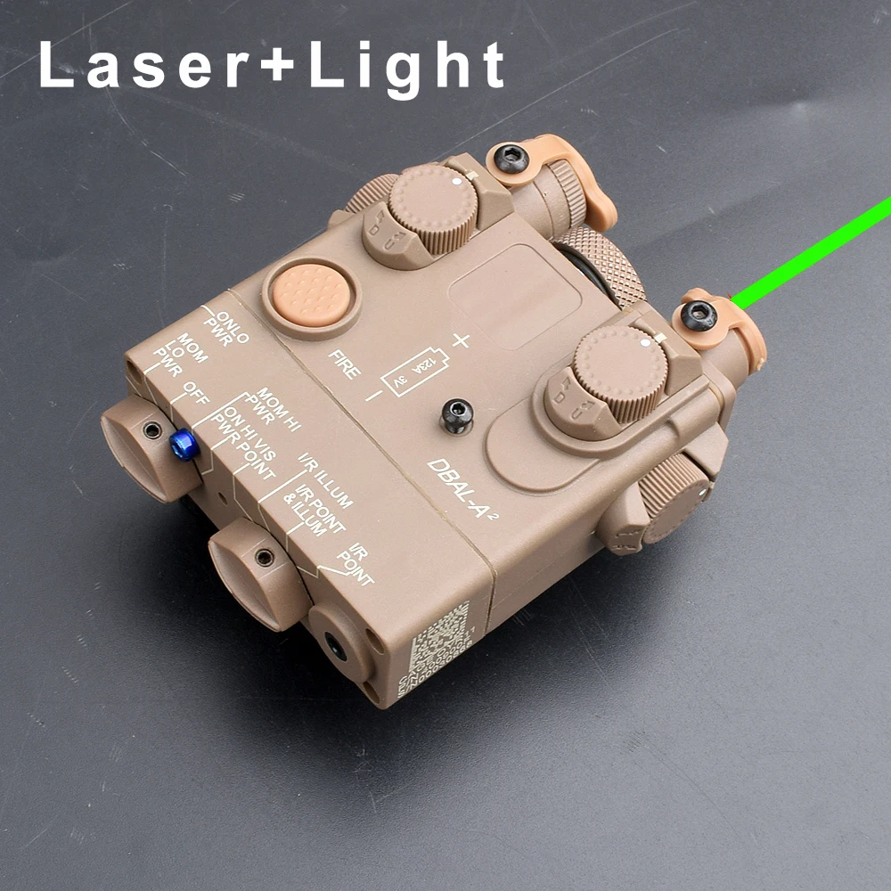 

DBAL-A2 Red Green Dot Dual Beam Laser Sight Scout light Tactical DBAL PEQ Aiming Airsoft Weapon Rifle Laser Lights NO IR