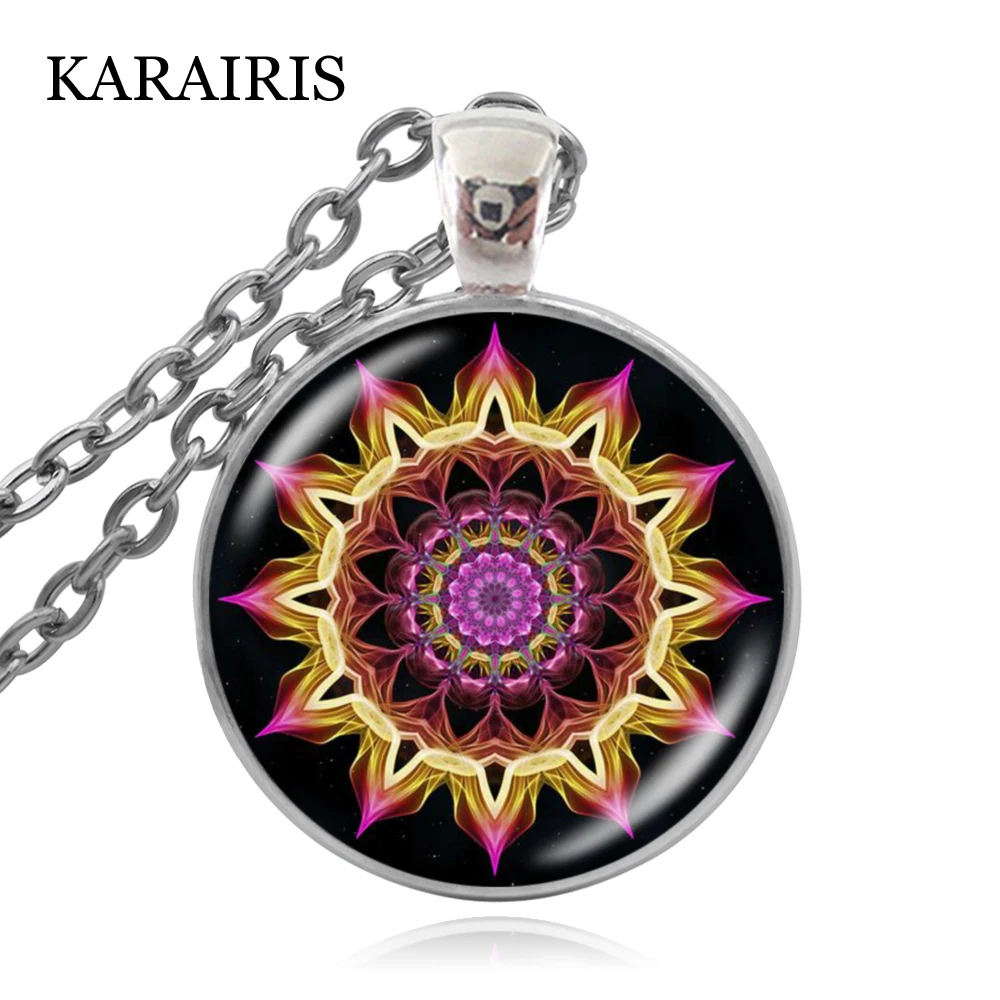 KARAIRIS Hot Boho Jewelry Mandala Pendant Necklace Women Amulet Yoga Glass Necklaces Om Symbol Buddhism Choker Jewellery
KARAIRIS Hot Boho Jewelry Mandala Pendant Necklace Women Amulet Yoga Glass Necklaces Om Symbol Buddhism Choker Jewellery