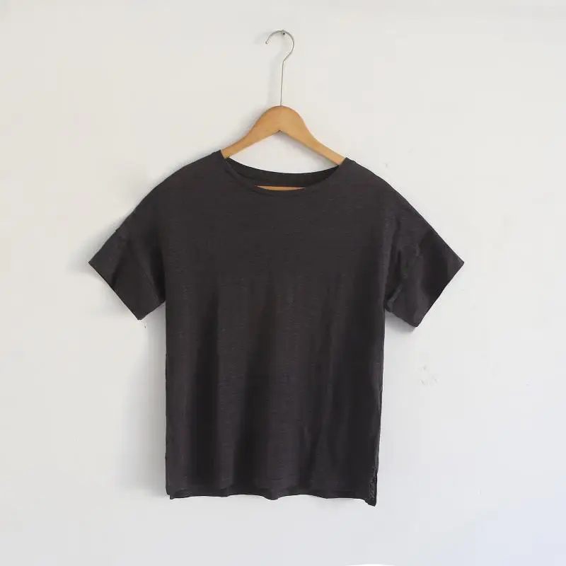 Girls Slim Linen Tshirt Female Short Sleeve T-shirt Cute Women Knitted Tee Shirt Casual Summer Black T Shirt School Wholesale
Girls Slim Linen Tshirt Female Short Sleeve T-shirt Cute Women Knitted Tee Shirt Casual Summer Black T Shirt School Wholesale