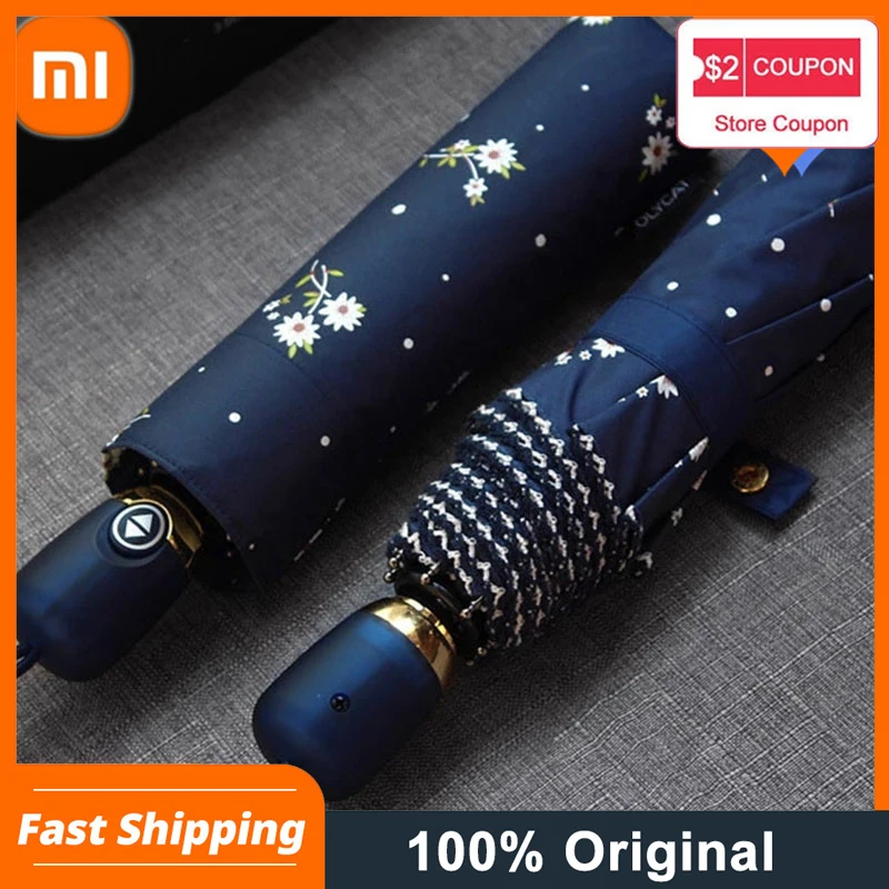 Xiaomi Women Umbrellas Automatic Sunscreen Anti UV Flowers Umbrella Rain Women Olycat Parasol Folding Umbrella Female Windproof
Xiaomi Women Umbrellas Automatic Sunscreen Anti UV Flowers Umbrella Rain Women Olycat Parasol Folding Umbrella Female Windproof