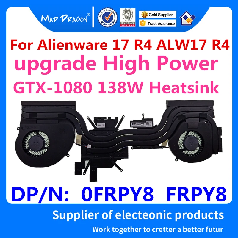 

New 0FRPY8 FRPY8 For Dell Alienware 17 R4 1070 1060 upgrade GTX-1080 Graphics Cooling High Power Heatsink CPU GPU Fan Assembly