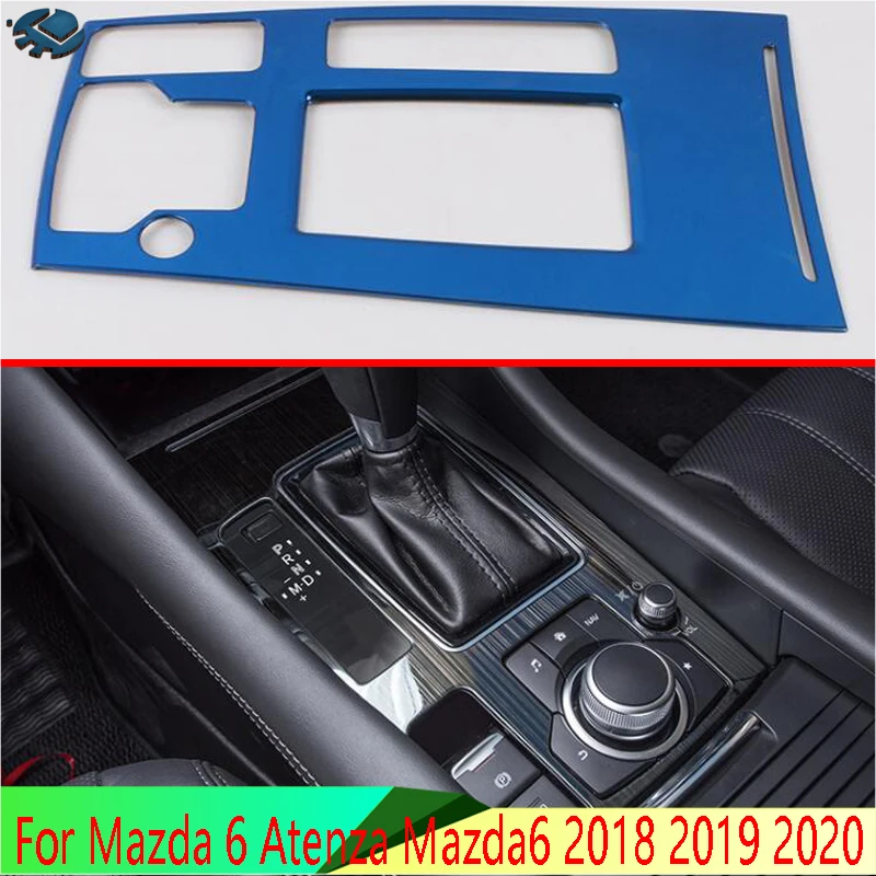 Панель переключения передач из нержавеющей стали для Mazda 6 Atenza Mazda6 2018 2019