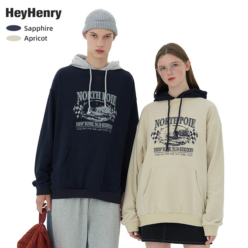 Autumn new men and women printing fake two color matching hoodie lovers loose on the hoodie
Autumn new men and women printing fake two color matching hoodie lovers loose on the hoodie