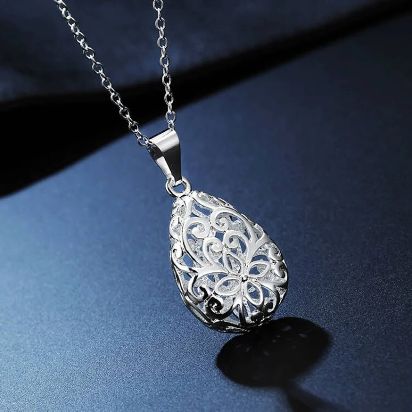 

Новое поступление, посеребренное ожерелье HSZSHOP с полыми подвесками из стерлингового серебра 925 пробы для женщин, ювелирные изделия, роскошн...