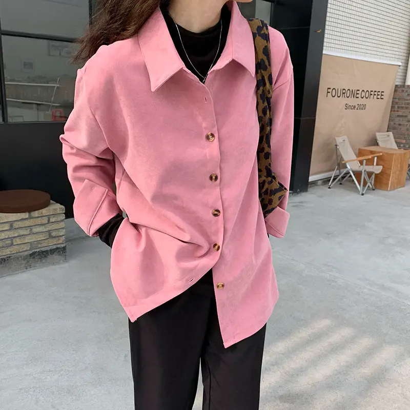 HziriP 2021 New Spring Autumn OL Elegant Basic Lapel Corduroy Shirt Women Blouses Loose Tops 10 Colors Plus Velvet/Normal Choose
HziriP 2021 New Spring Autumn OL Elegant Basic Lapel Corduroy Shirt Women Blouses Loose Tops 10 Colors Plus Velvet/Normal Choose