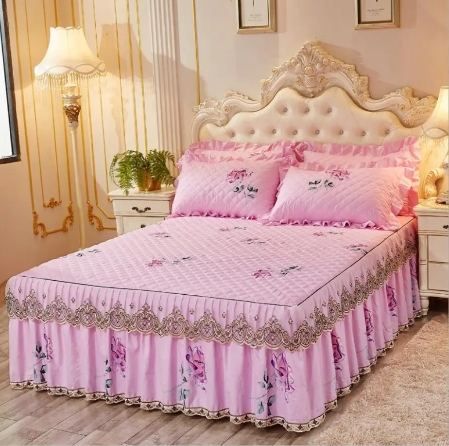 High Grade Soft Bedding Bed Skirt Cotton Thick Warm Bed Cover Princess Print Lace Sheet Bedspread On The Bed King Queen Size
High Grade Soft Bedding Bed Skirt Cotton Thick Warm Bed Cover Princess Print Lace Sheet Bedspread On The Bed King Queen Size
