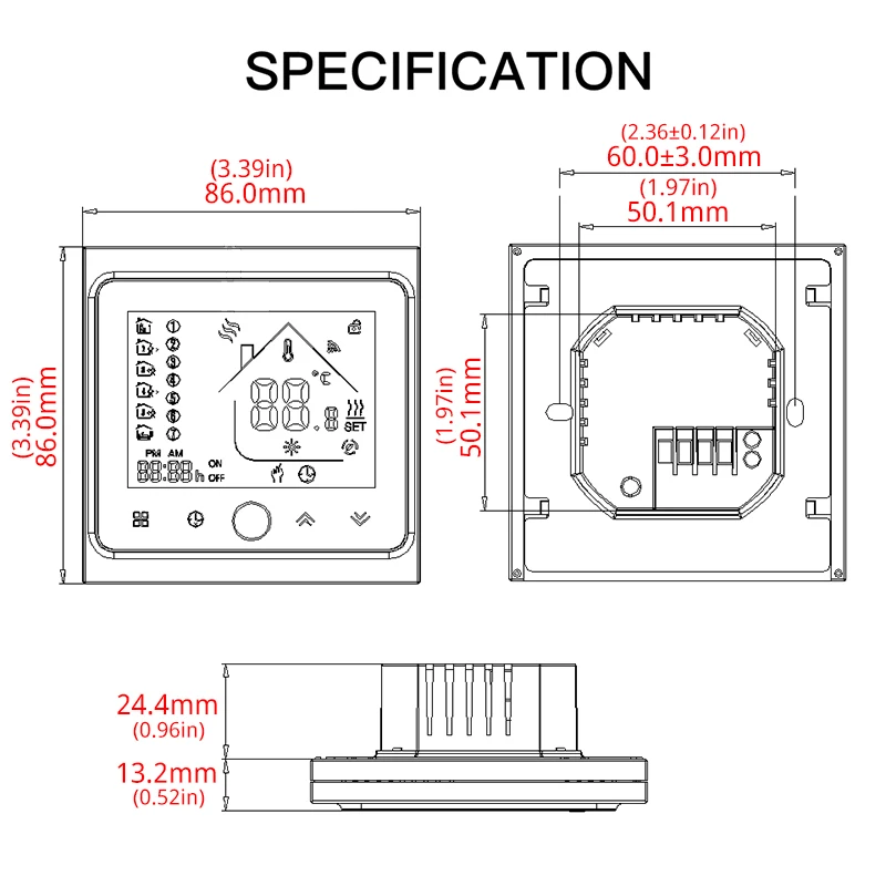 WiFi Central Air Conditioner Thermostat Temperature Controller Works Amazon Alexa Echo Google Home 2 Pipe Tuya Smart Life
WiFi Central Air Conditioner Thermostat Temperature Controller Works Amazon Alexa Echo Google Home 2 Pipe Tuya Smart Life