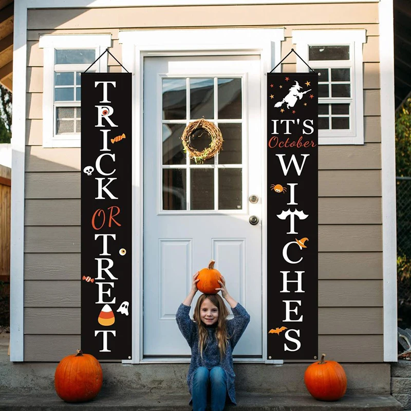 Halloween Decoration Trick or Treat Couplets Ghost Festival Door Porch Sign Banner Halloween Party Decorations for Home Supplies
Halloween Decoration Trick or Treat Couplets Ghost Festival Door Porch Sign Banner Halloween Party Decorations for Home Supplies