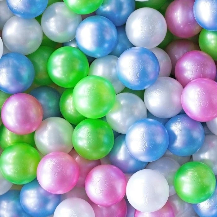 Balls for dry pool &quotPearl" a bowl diameter of 7.5 cm set 50 pieces color pink blue white green Gifts Hobbies Baby Kids Birthday Toys children