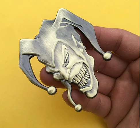 3D Bronze Auto Stickers Metal Clown Badge Emblem Decals Motorcycle Modified Car Accessories 
3D Bronze Auto Stickers Metal Clown Badge Emblem Decals Motorcycle Modified Car Accessories
