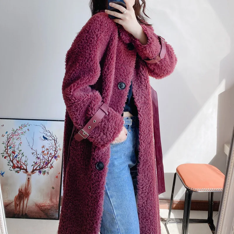 2021 Autumn Winter clotes women New long Wool Fur lamb Fur Coat Women Large Turn-down Collar Double-faced Fur women Coat
2021 Autumn Winter clotes women New long Wool Fur lamb Fur Coat Women Large Turn-down Collar Double-faced Fur women Coat