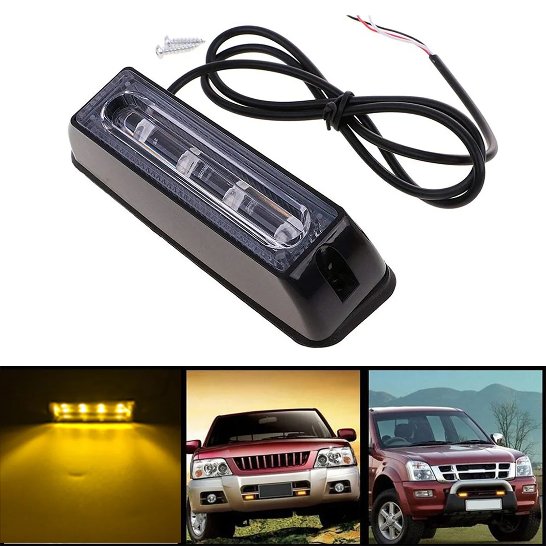 4 LED Vehicle Emergency flashing Light Beacon Car Truck Front Deck Grille Strobe Light Warning Police signal lamp Head 12V 24V
4 LED Vehicle Emergency flashing Light Beacon Car Truck Front Deck Grille Strobe Light Warning Police signal lamp Head 12V 24V