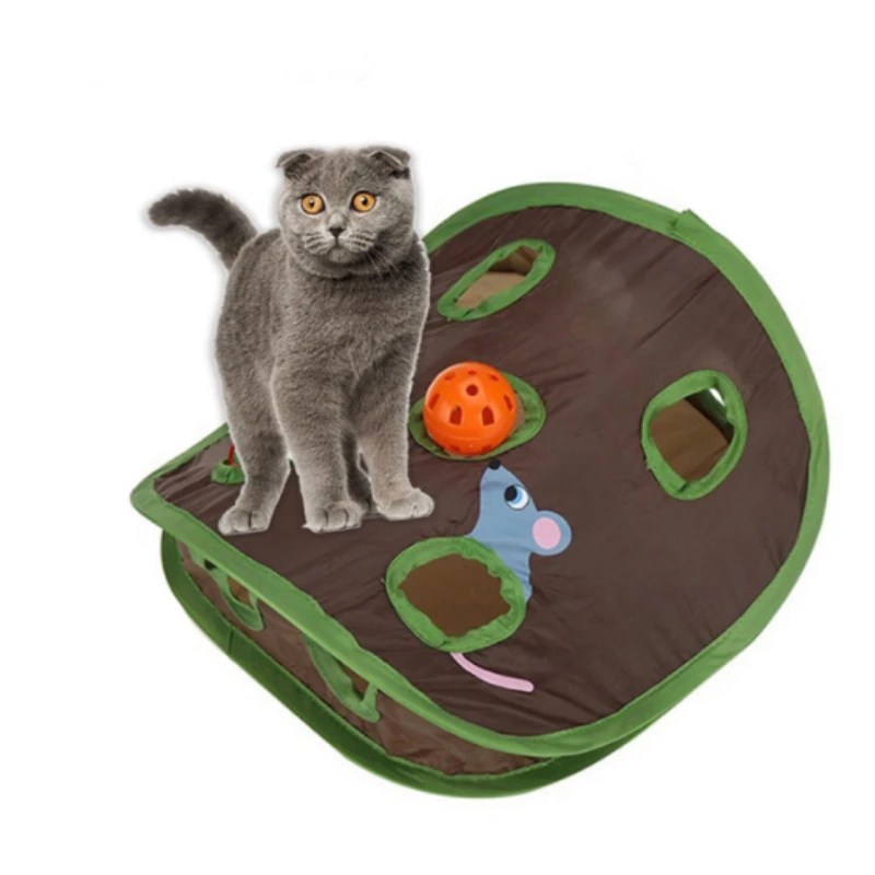 Pet Cat Mice Game Intelligence Toy Bell Tent with 9 Hole Cats Playing Tunnel Foldable Mouse Hunt Toys Keeps Kitten Active Pets
Pet Cat Mice Game Intelligence Toy Bell Tent with 9 Hole Cats Playing Tunnel Foldable Mouse Hunt Toys Keeps Kitten Active Pets