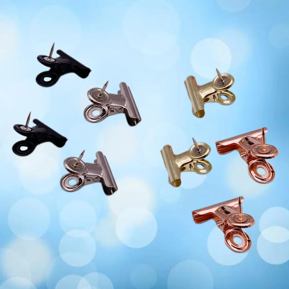 8pcs Thumbtack Clips Metal Nail Clamps Practical Paper Clips Durable Pin Clips for Restaurant Office Home
8pcs Thumbtack Clips Metal Nail Clamps Practical Paper Clips Durable Pin Clips for Restaurant Office Home