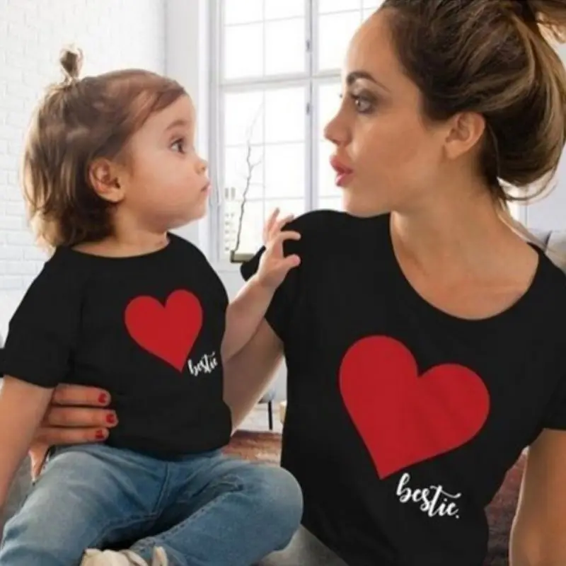 Baywell Summer Parent-child Pure Color Heart Pattern Short-sleeved Shirt Outfit Mom And Daughter Family Matching Outfits
Baywell Summer Parent-child Pure Color Heart Pattern Short-sleeved Shirt Outfit Mom And Daughter Family Matching Outfits