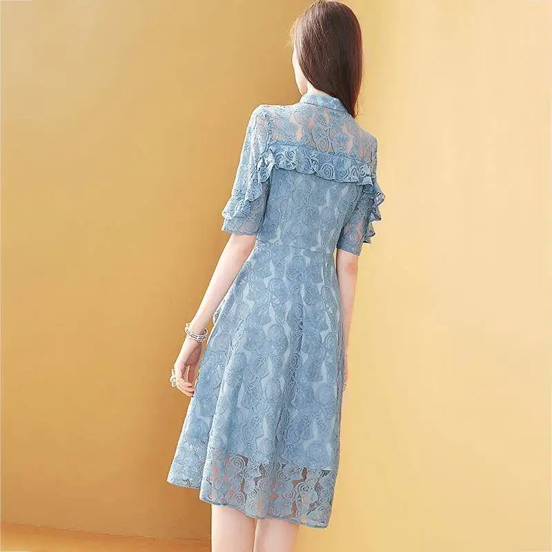 Women Dresses Summer 2021 Female Clothing Fashion Short Sleeve Sexy Hollow Lace Dress Plus Size Party Vestidos De Mujer Y907
Women Dresses Summer 2021 Female Clothing Fashion Short Sleeve Sexy Hollow Lace Dress Plus Size Party Vestidos De Mujer Y907