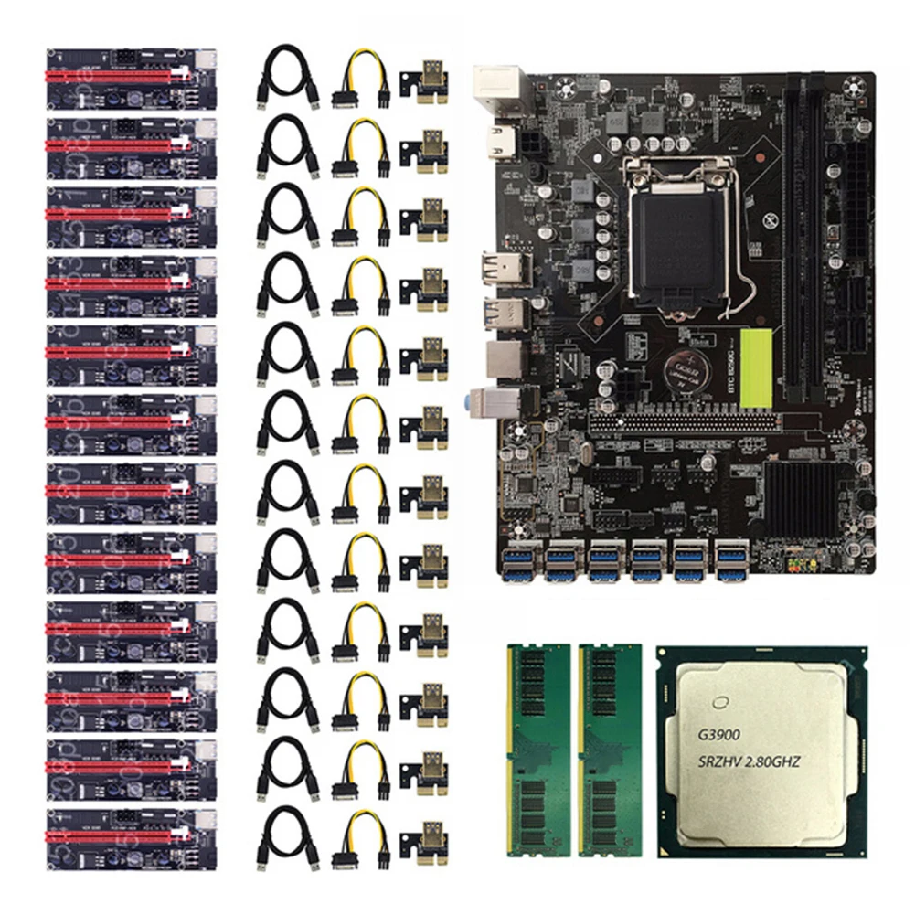 B250C BTC 12 USB3.0 to PCIe 16X Mining Motherboard G3900 CPU Kit DDR4 DIMM Board for LGA1151 Gen 6/7 Generation Processors
B250C BTC 12 USB3.0 to PCIe 16X Mining Motherboard G3900 CPU Kit DDR4 DIMM Board for LGA1151 Gen 6/7 Generation Processors