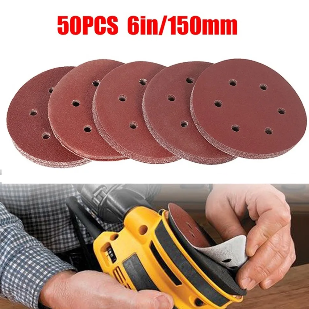 50pcs 6" 150mm Sandpaper Aluminium Oxide Sanding Discs Hook&Loop Abrasive Abrasive Polishing Abrasive Tool
50pcs 6" 150mm Sandpaper Aluminium Oxide Sanding Discs Hook&Loop Abrasive Abrasive Polishing Abrasive Tool