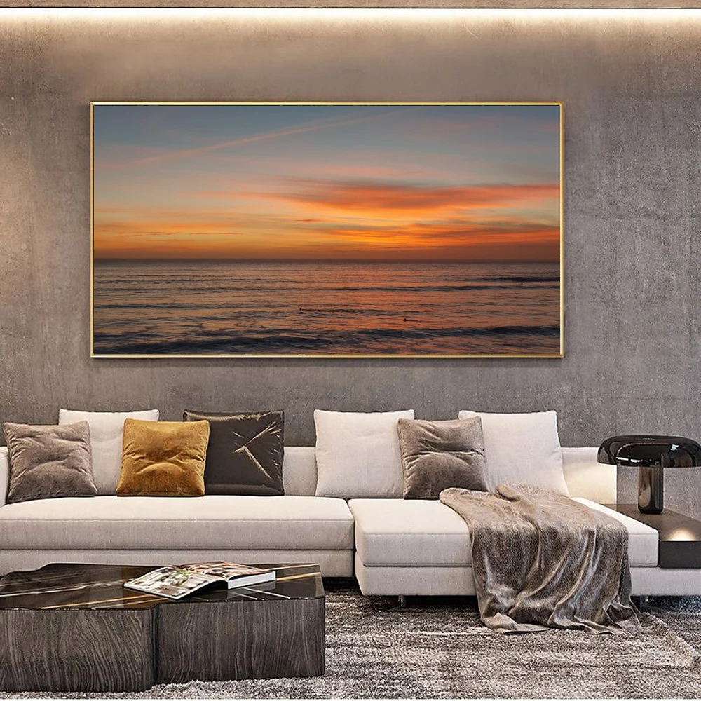 Modern landscape oil painting sunset sea surface art canvas painting living room corridor office home decoration mural
Modern landscape oil painting sunset sea surface art canvas painting living room corridor office home decoration mural