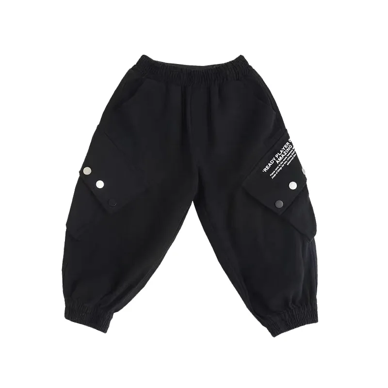 Spring and autumn new boys' fashion trousers European and American children's fashion harem pants, big children's fashion pants