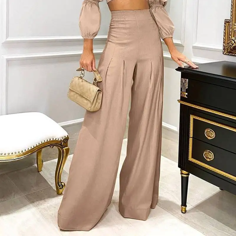 VONDA Women Fashion Party Pants Casual Solid Wide Leg Long Trousers Hosen Damen Bottoms Femme 3 Colors High Waist Pantalones
VONDA Women Fashion Party Pants Casual Solid Wide Leg Long Trousers Hosen Damen Bottoms Femme 3 Colors High Waist Pantalones
