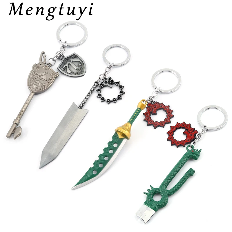 The Seven Deadly Sins Key Chain Anime Keyrings Lost Bane Sword Key Holder Pendant Metal Keychains Charm Men Jewelry Escanor Men
The Seven Deadly Sins Key Chain Anime Keyrings Lost Bane Sword Key Holder Pendant Metal Keychains Charm Men Jewelry Escanor Men