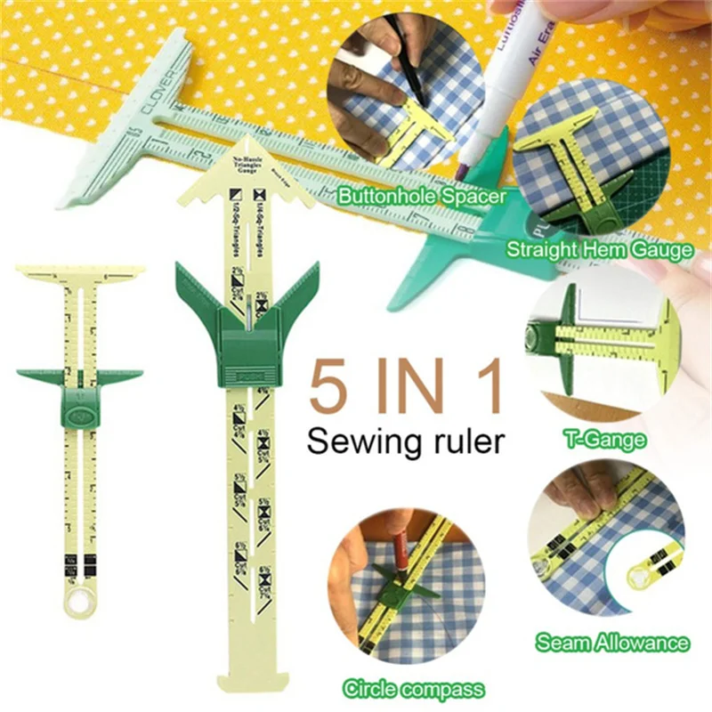 5-IN-1 SLIDING GAUGE WITH Measuring Sewing Tool Patchwork Tool Ruler Tailor Ruler Tool Accessories Home Use
5-IN-1 SLIDING GAUGE WITH Measuring Sewing Tool Patchwork Tool Ruler Tailor Ruler Tool Accessories Home Use