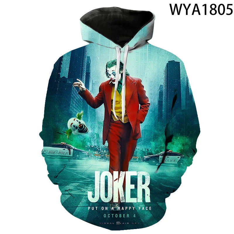 2021 New Men Women Children Fashion Hoodies 3D Printed Joker 2 Sweatshirts Pullover Boy Girl Kids Streetwear Cool Hoody Jacket
2021 New Men Women Children Fashion Hoodies 3D Printed Joker 2 Sweatshirts Pullover Boy Girl Kids Streetwear Cool Hoody Jacket