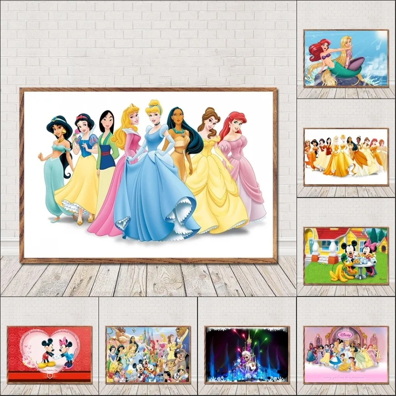 Disney Princesses Art Disney Canvas Painting Poster and Prints Nursery Wall Art for Kids Room Decor Unframed
Disney Princesses Art Disney Canvas Painting Poster and Prints Nursery Wall Art for Kids Room Decor Unframed