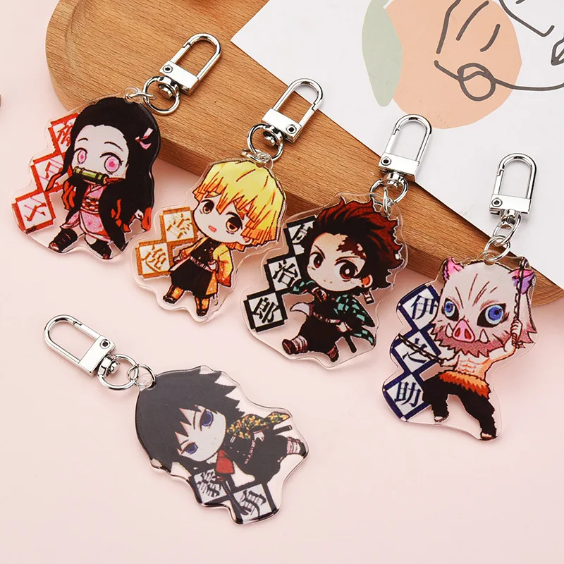 Anime Demon Slayer Acrylic Keychains Cute Brinco Blade Of Ghost Key Chain Kamado Tanjirou Cosplay Pompom Yaiba Key Ring Pendant
Anime Demon Slayer Acrylic Keychains Cute Brinco Blade Of Ghost Key Chain Kamado Tanjirou Cosplay Pompom Yaiba Key Ring Pendant